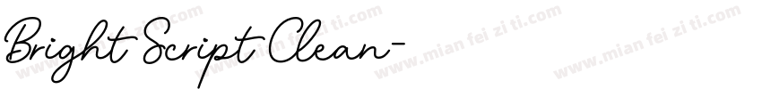 Bright Script Clean字体转换